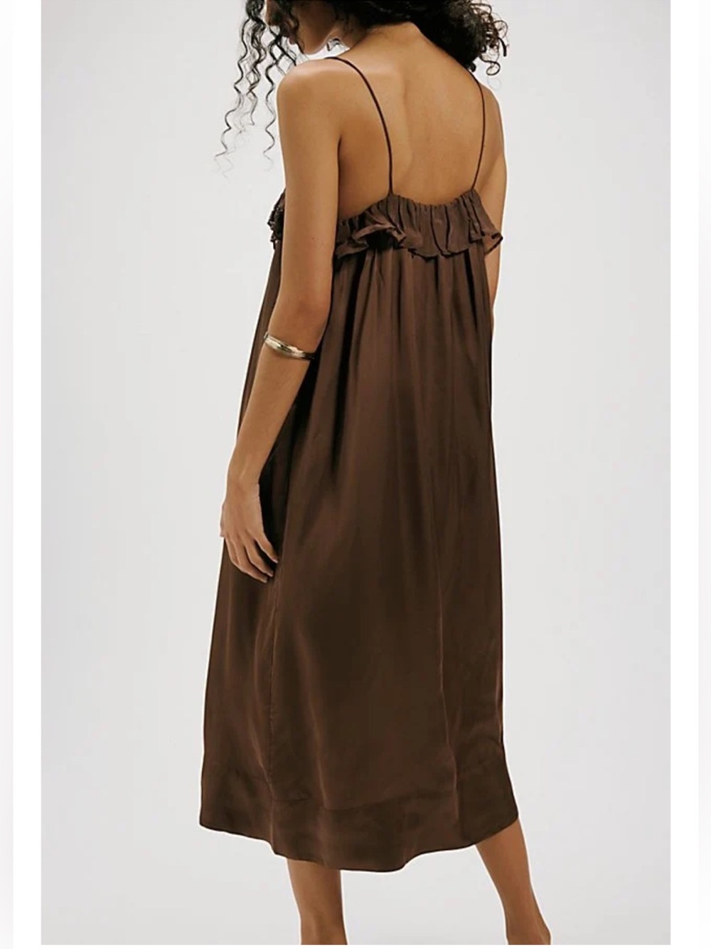 NWT retail $350 size S #FreePeople. “Marquita MIdi Dress in Pinecone”. - Picture 2 of 7